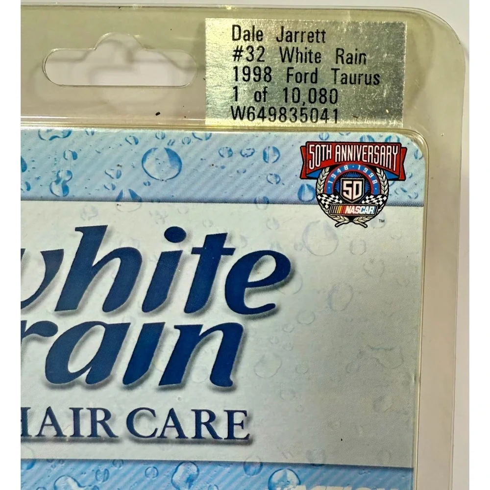 Action Dale Jarrett 1:64 White Rain 1998 Ford Taurus NASCAR 50th Anniversary Car